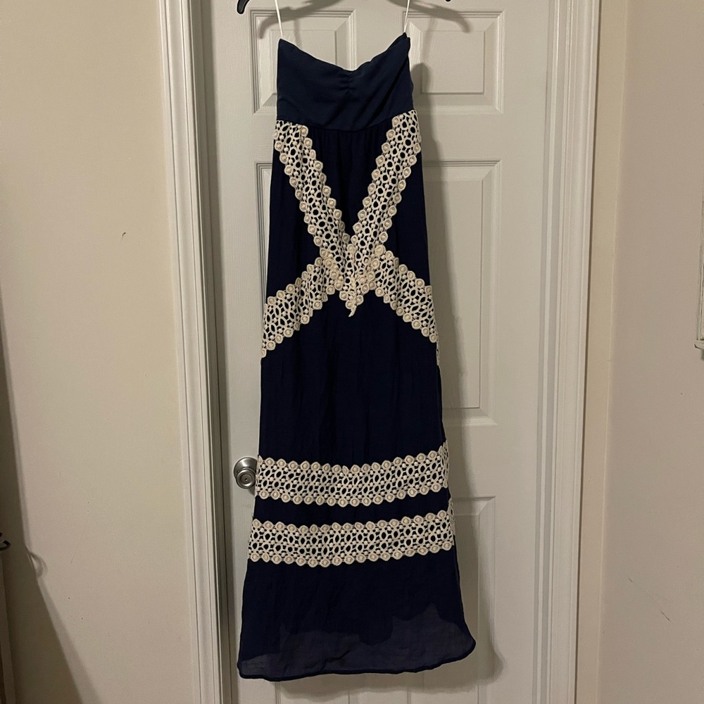 Strapless maxi dress